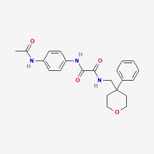 molecular formula C22H25N3O4 B6562328 N'-(4-acetamidophenyl)-N-[(4-phenyloxan-4-yl)methyl]ethanediamide CAS No. 1091081-79-6