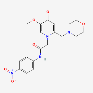 molecular formula C19H22N4O6 B6562360 2-{5-methoxy-2-[(morpholin-4-yl)methyl]-4-oxo-1,4-dihydropyridin-1-yl}-N-(4-nitrophenyl)acetamide CAS No. 946201-61-2