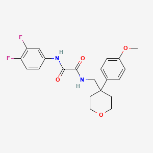 N'-(3,4-difluorophenyl)-N-{[4-(4-methoxyphenyl)oxan-4-yl]methyl}ethanediamide
