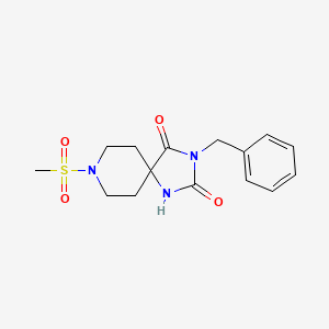 molecular formula C15H19N3O4S B6562373 3-benzyl-8-methanesulfonyl-1,3,8-triazaspiro[4.5]decane-2,4-dione CAS No. 1021214-36-7