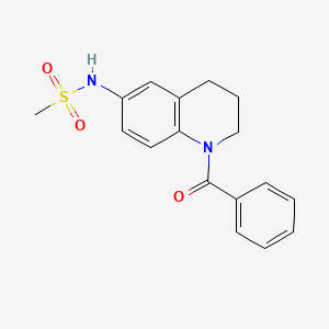 molecular formula C17H18N2O3S B6562390 N-(1-benzoyl-1,2,3,4-tetrahydroquinolin-6-yl)methanesulfonamide CAS No. 946333-97-7