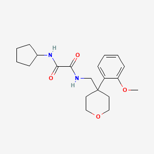 molecular formula C20H28N2O4 B6562437 N-cyclopentyl-N'-{[4-(2-methoxyphenyl)oxan-4-yl]methyl}ethanediamide CAS No. 1091111-49-7