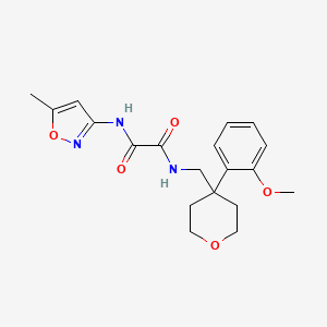 molecular formula C19H23N3O5 B6562443 N'-{[4-(2-methoxyphenyl)oxan-4-yl]methyl}-N-(5-methyl-1,2-oxazol-3-yl)ethanediamide CAS No. 1091111-55-5