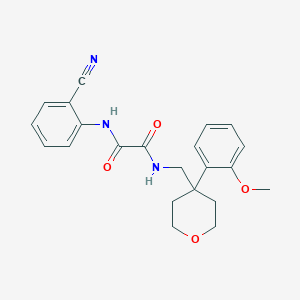 molecular formula C22H23N3O4 B6562458 N'-(2-cyanophenyl)-N-{[4-(2-methoxyphenyl)oxan-4-yl]methyl}ethanediamide CAS No. 1091111-63-5