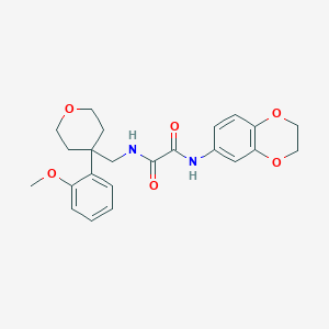 molecular formula C23H26N2O6 B6562466 N-(2,3-dihydro-1,4-benzodioxin-6-yl)-N'-{[4-(2-methoxyphenyl)oxan-4-yl]methyl}ethanediamide CAS No. 1091162-21-8