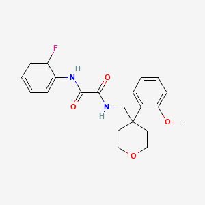 N'-(2-fluorophenyl)-N-{[4-(2-methoxyphenyl)oxan-4-yl]methyl}ethanediamide