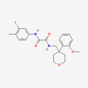 molecular formula C22H25FN2O4 B6562478 N'-(3-fluoro-4-methylphenyl)-N-{[4-(2-methoxyphenyl)oxan-4-yl]methyl}ethanediamide CAS No. 1091058-62-6