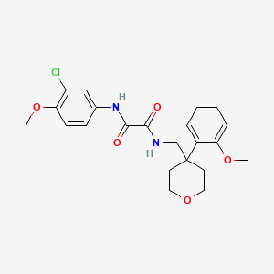 N'-(3-chloro-4-methoxyphenyl)-N-{[4-(2-methoxyphenyl)oxan-4-yl]methyl}ethanediamide
