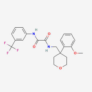 molecular formula C22H23F3N2O4 B6562504 N'-{[4-(2-methoxyphenyl)oxan-4-yl]methyl}-N-[3-(trifluoromethyl)phenyl]ethanediamide CAS No. 1091163-41-5