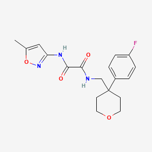 N'-{[4-(4-fluorophenyl)oxan-4-yl]methyl}-N-(5-methyl-1,2-oxazol-3-yl)ethanediamide