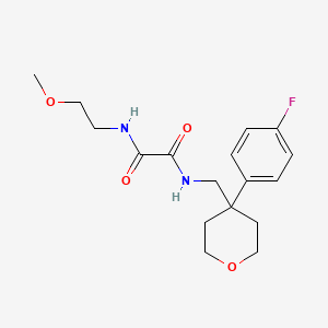 molecular formula C17H23FN2O4 B6562605 N'-{[4-(4-fluorophenyl)oxan-4-yl]methyl}-N-(2-methoxyethyl)ethanediamide CAS No. 1091112-45-6