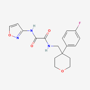molecular formula C17H18FN3O4 B6562614 N'-{[4-(4-fluorophenyl)oxan-4-yl]methyl}-N-(1,2-oxazol-3-yl)ethanediamide CAS No. 1091165-65-9