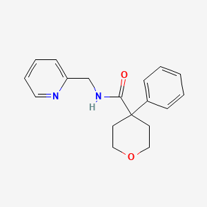 molecular formula C18H20N2O2 B6562751 4-phenyl-N-[(pyridin-2-yl)methyl]oxane-4-carboxamide CAS No. 1091003-92-7