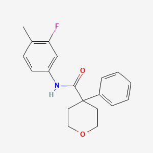molecular formula C19H20FNO2 B6562766 N-(3-fluoro-4-methylphenyl)-4-phenyloxane-4-carboxamide CAS No. 1091141-76-2