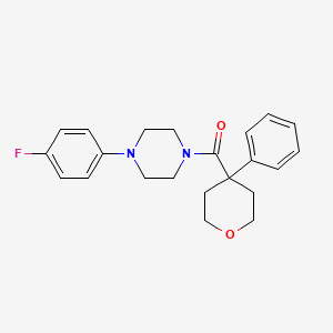 1-(4-fluorophenyl)-4-(4-phenyloxane-4-carbonyl)piperazine