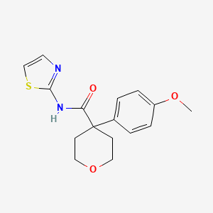 4-(4-methoxyphenyl)-N-(1,3-thiazol-2-yl)oxane-4-carboxamide