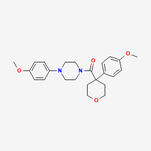 1-(4-methoxyphenyl)-4-[4-(4-methoxyphenyl)oxane-4-carbonyl]piperazine