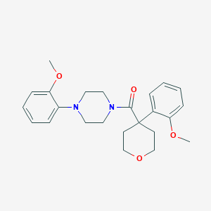 1-(2-methoxyphenyl)-4-[4-(2-methoxyphenyl)oxane-4-carbonyl]piperazine