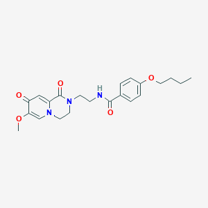 molecular formula C22H27N3O5 B6562839 4-butoxy-N-(2-{7-methoxy-1,8-dioxo-1H,2H,3H,4H,8H-pyrido[1,2-a]pyrazin-2-yl}ethyl)benzamide CAS No. 1091166-47-0
