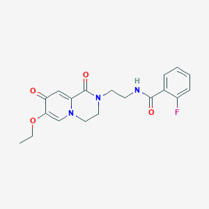 molecular formula C19H20FN3O4 B6562846 N-(2-{7-ethoxy-1,8-dioxo-1H,2H,3H,4H,8H-pyrido[1,2-a]pyrazin-2-yl}ethyl)-2-fluorobenzamide CAS No. 1091167-75-7