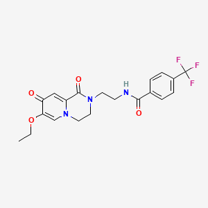 molecular formula C20H20F3N3O4 B6562847 N-(2-{7-ethoxy-1,8-dioxo-1H,2H,3H,4H,8H-pyrido[1,2-a]pyrazin-2-yl}ethyl)-4-(trifluoromethyl)benzamide CAS No. 1091167-83-7