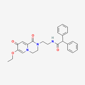 molecular formula C26H27N3O4 B6562855 N-(2-{7-ethoxy-1,8-dioxo-1H,2H,3H,4H,8H-pyrido[1,2-a]pyrazin-2-yl}ethyl)-2,2-diphenylacetamide CAS No. 1091168-06-7