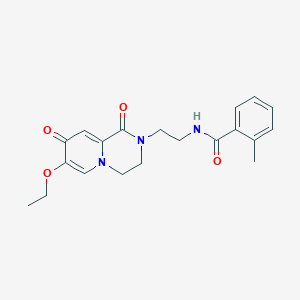 molecular formula C20H23N3O4 B6562861 N-(2-{7-ethoxy-1,8-dioxo-1H,2H,3H,4H,8H-pyrido[1,2-a]pyrazin-2-yl}ethyl)-2-methylbenzamide CAS No. 1091013-72-7