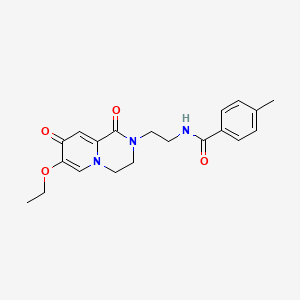 N-(2-{7-ethoxy-1,8-dioxo-1H,2H,3H,4H,8H-pyrido[1,2-a]pyrazin-2-yl}ethyl)-4-methylbenzamide