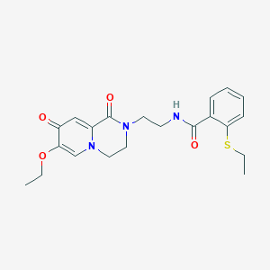 N-(2-{7-ethoxy-1,8-dioxo-1H,2H,3H,4H,8H-pyrido[1,2-a]pyrazin-2-yl}ethyl)-2-(ethylsulfanyl)benzamide