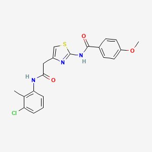 molecular formula C20H18ClN3O3S B6562899 N-(4-{[(3-chloro-2-methylphenyl)carbamoyl]methyl}-1,3-thiazol-2-yl)-4-methoxybenzamide CAS No. 921543-07-9
