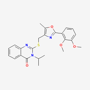 molecular formula C24H25N3O4S B6562973 2-({[2-(2,3-dimethoxyphenyl)-5-methyl-1,3-oxazol-4-yl]methyl}sulfanyl)-3-(propan-2-yl)-3,4-dihydroquinazolin-4-one CAS No. 1021230-46-5