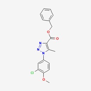 molecular formula C18H16ClN3O3 B6563035 benzyl 1-(3-chloro-4-methoxyphenyl)-5-methyl-1H-1,2,3-triazole-4-carboxylate CAS No. 1021253-05-3
