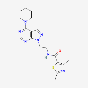molecular formula C18H23N7OS B6563054 2,4-dimethyl-N-{2-[4-(piperidin-1-yl)-1H-pyrazolo[3,4-d]pyrimidin-1-yl]ethyl}-1,3-thiazole-5-carboxamide CAS No. 1021229-41-3