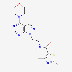 2,4-dimethyl-N-{2-[4-(morpholin-4-yl)-1H-pyrazolo[3,4-d]pyrimidin-1-yl]ethyl}-1,3-thiazole-5-carboxamide