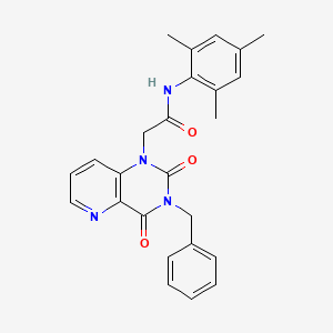 molecular formula C25H24N4O3 B6563185 2-{3-benzyl-2,4-dioxo-1H,2H,3H,4H-pyrido[3,2-d]pyrimidin-1-yl}-N-(2,4,6-trimethylphenyl)acetamide CAS No. 921873-65-6