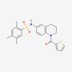molecular formula C23H24N2O3S2 B6563234 2,4,5-trimethyl-N-[1-(thiophene-2-carbonyl)-1,2,3,4-tetrahydroquinolin-6-yl]benzene-1-sulfonamide CAS No. 946333-61-5