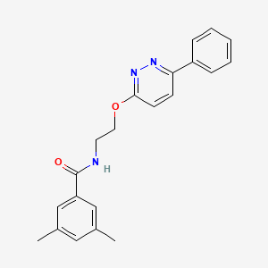molecular formula C21H21N3O2 B6563346 3,5-dimethyl-N-{2-[(6-phenylpyridazin-3-yl)oxy]ethyl}benzamide CAS No. 920180-66-1