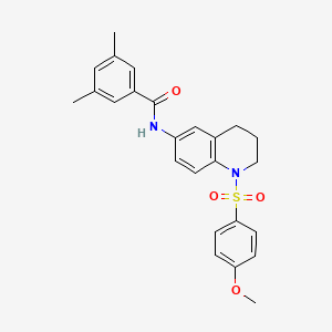 molecular formula C25H26N2O4S B6563361 N-[1-(4-methoxybenzenesulfonyl)-1,2,3,4-tetrahydroquinolin-6-yl]-3,5-dimethylbenzamide CAS No. 946260-53-3