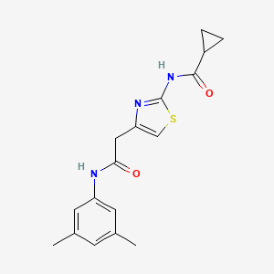 molecular formula C17H19N3O2S B6563397 N-(4-{[(3,5-dimethylphenyl)carbamoyl]methyl}-1,3-thiazol-2-yl)cyclopropanecarboxamide CAS No. 921777-63-1