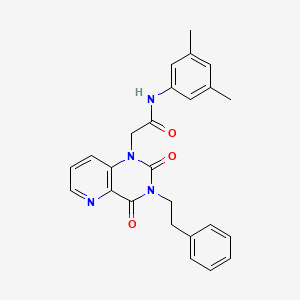 molecular formula C25H24N4O3 B6563415 N-(3,5-dimethylphenyl)-2-[2,4-dioxo-3-(2-phenylethyl)-1H,2H,3H,4H-pyrido[3,2-d]pyrimidin-1-yl]acetamide CAS No. 921823-58-7