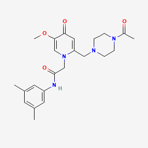 molecular formula C23H30N4O4 B6563429 2-{2-[(4-acetylpiperazin-1-yl)methyl]-5-methoxy-4-oxo-1,4-dihydropyridin-1-yl}-N-(3,5-dimethylphenyl)acetamide CAS No. 921461-82-7