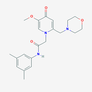 molecular formula C21H27N3O4 B6563442 N-(3,5-dimethylphenyl)-2-{5-methoxy-2-[(morpholin-4-yl)methyl]-4-oxo-1,4-dihydropyridin-1-yl}acetamide CAS No. 946319-12-6