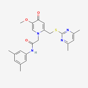 molecular formula C23H26N4O3S B6563445 N-(3,5-dimethylphenyl)-2-(2-{[(4,6-dimethylpyrimidin-2-yl)sulfanyl]methyl}-5-methoxy-4-oxo-1,4-dihydropyridin-1-yl)acetamide CAS No. 920221-42-7