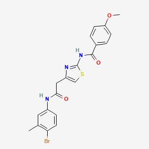 molecular formula C20H18BrN3O3S B6563455 N-(4-{[(4-bromo-3-methylphenyl)carbamoyl]methyl}-1,3-thiazol-2-yl)-4-methoxybenzamide CAS No. 921586-49-4
