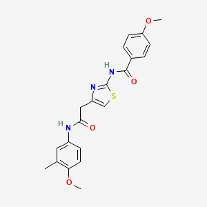 molecular formula C21H21N3O4S B6563532 4-methoxy-N-(4-{[(4-methoxy-3-methylphenyl)carbamoyl]methyl}-1,3-thiazol-2-yl)benzamide CAS No. 921835-86-1