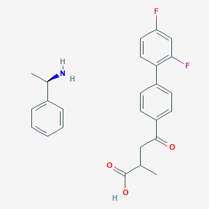 molecular formula C25H25F2NO3 B065637 4-[4-(2,4-difluorophenyl)phenyl]-2-methyl-4-oxobutanoic acid;(1R)-1-phenylethanamine CAS No. 161692-97-3