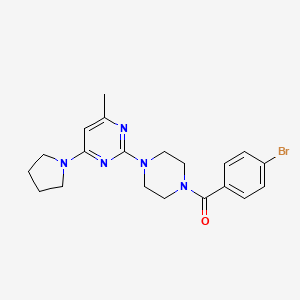 molecular formula C20H24BrN5O B6563910 2-[4-(4-bromobenzoyl)piperazin-1-yl]-4-methyl-6-(pyrrolidin-1-yl)pyrimidine CAS No. 946384-50-5
