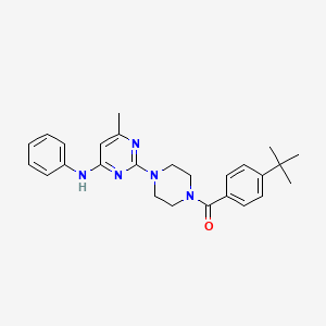 molecular formula C26H31N5O B6563923 2-[4-(4-tert-butylbenzoyl)piperazin-1-yl]-6-methyl-N-phenylpyrimidin-4-amine CAS No. 946235-31-0