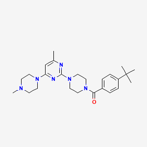 molecular formula C25H36N6O B6563929 2-[4-(4-tert-butylbenzoyl)piperazin-1-yl]-4-methyl-6-(4-methylpiperazin-1-yl)pyrimidine CAS No. 946214-09-1
