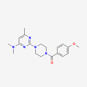 molecular formula C19H25N5O2 B6563957 2-[4-(4-methoxybenzoyl)piperazin-1-yl]-N,N,6-trimethylpyrimidin-4-amine CAS No. 946338-21-2